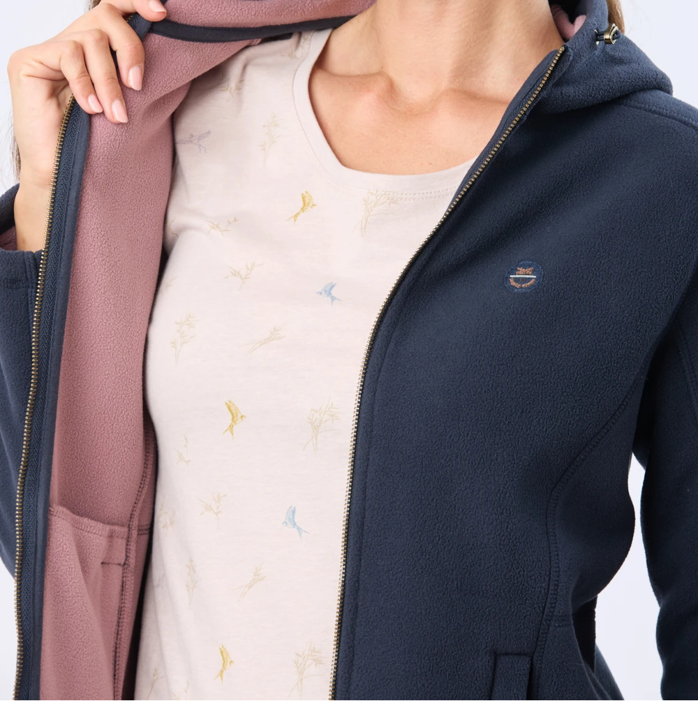 Campera polar con capucha