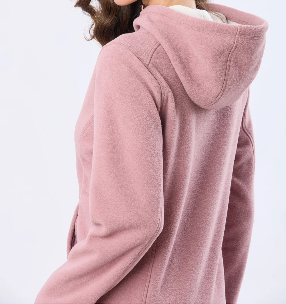 Campera polar con capucha