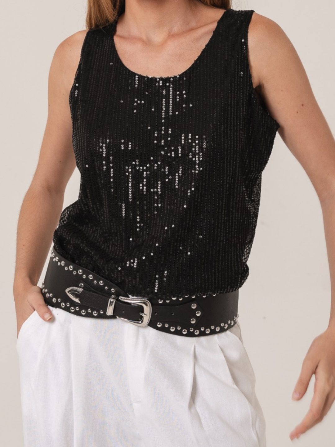 Musculosa lentejuelas