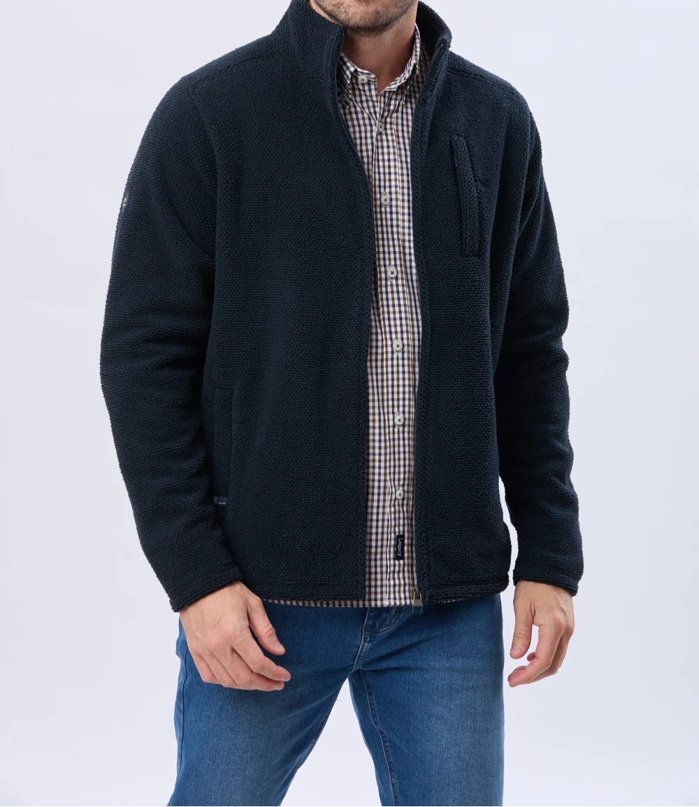 Campera polar texturado grueso