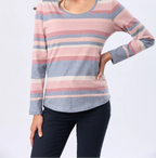 Remera rayada de algodón