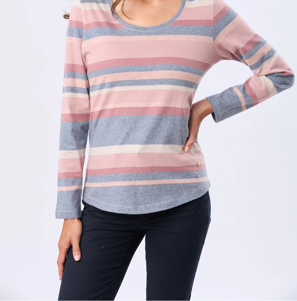 Remera rayada de algodón