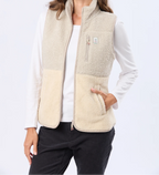 Chaleco tejido sherpa cuello alto