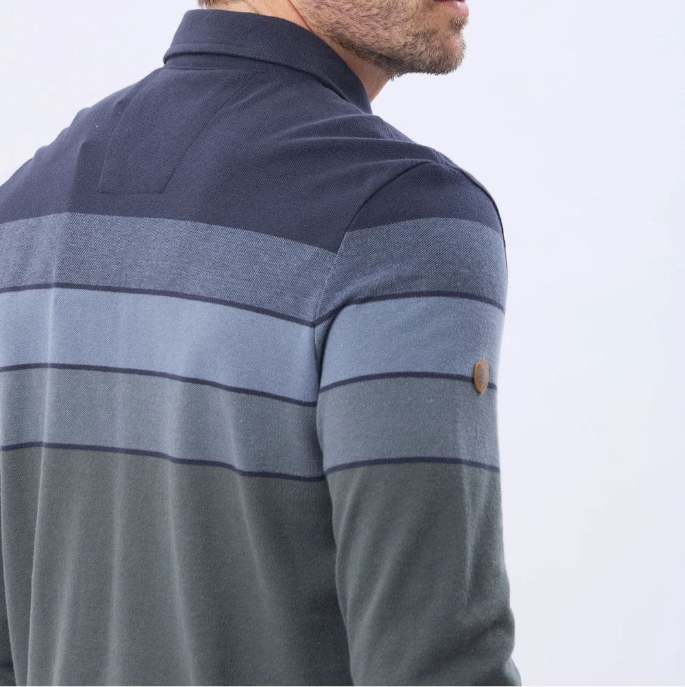 Remera Polo Pique Rayada