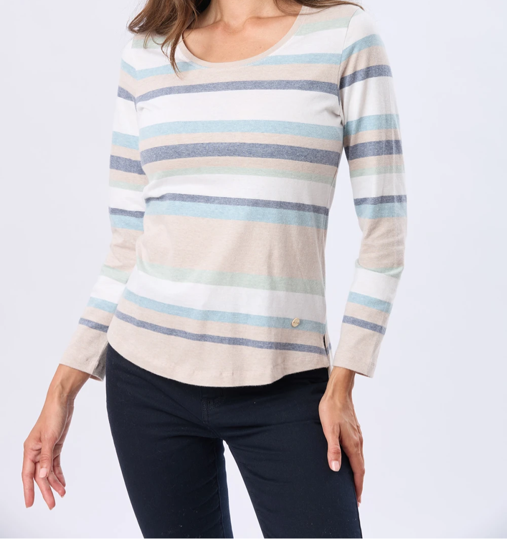 Remera rayada de algodón