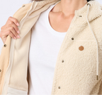 Campera sherpa combinada con capucha
