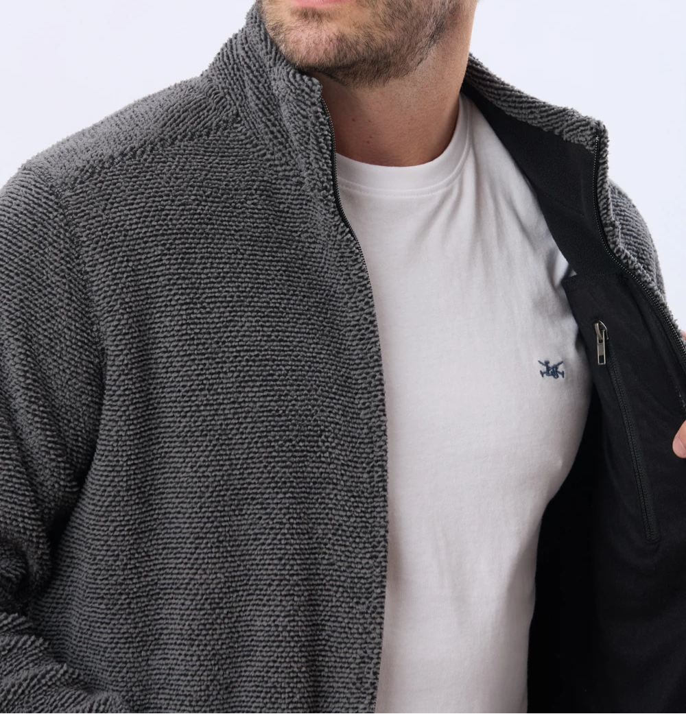Campera polar texturado grueso