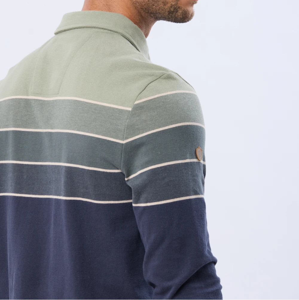 Remera Polo Pique Rayada