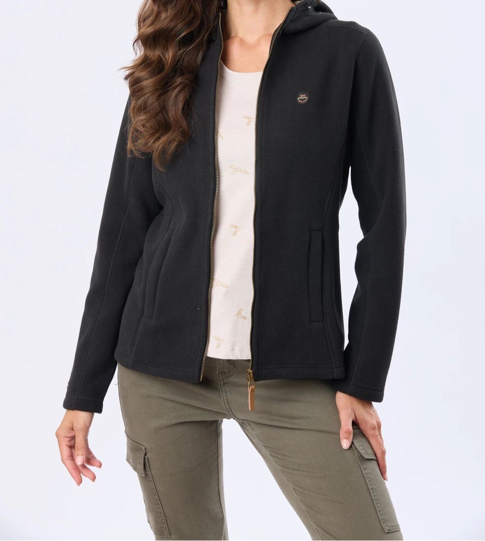 Campera polar con capucha