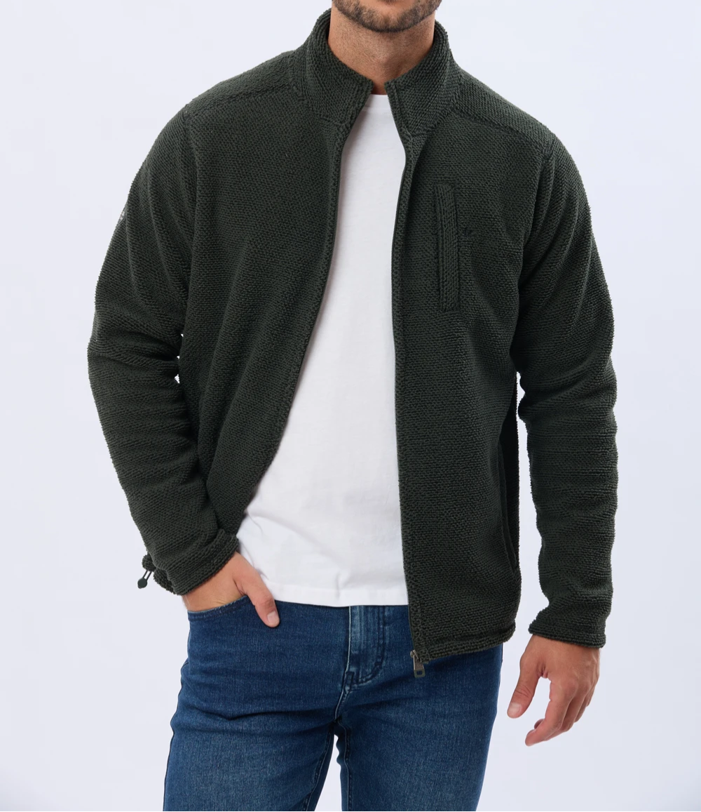 Campera polar texturado grueso
