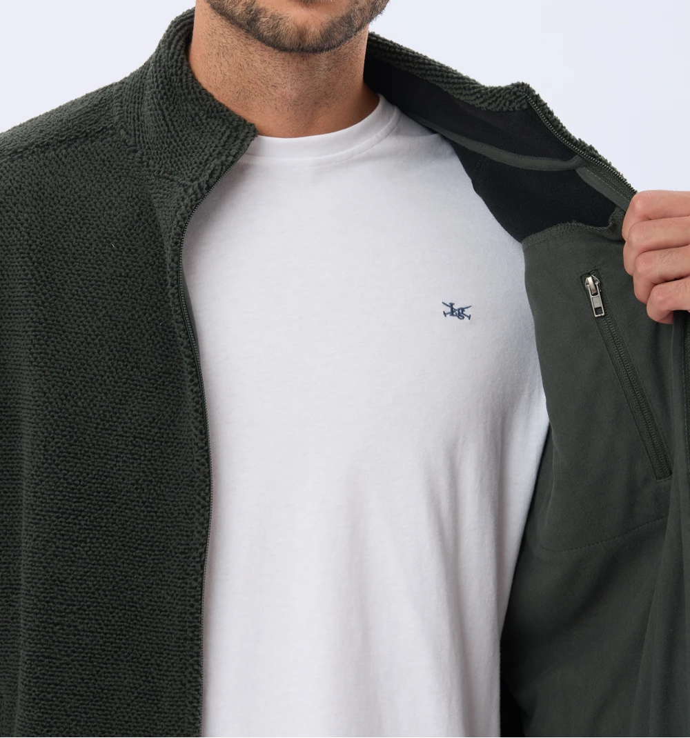 Campera polar texturado grueso
