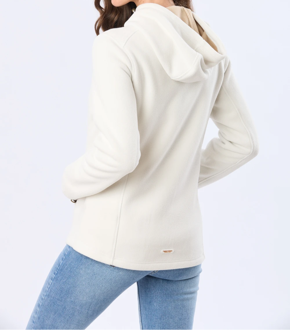 Campera polar con capucha