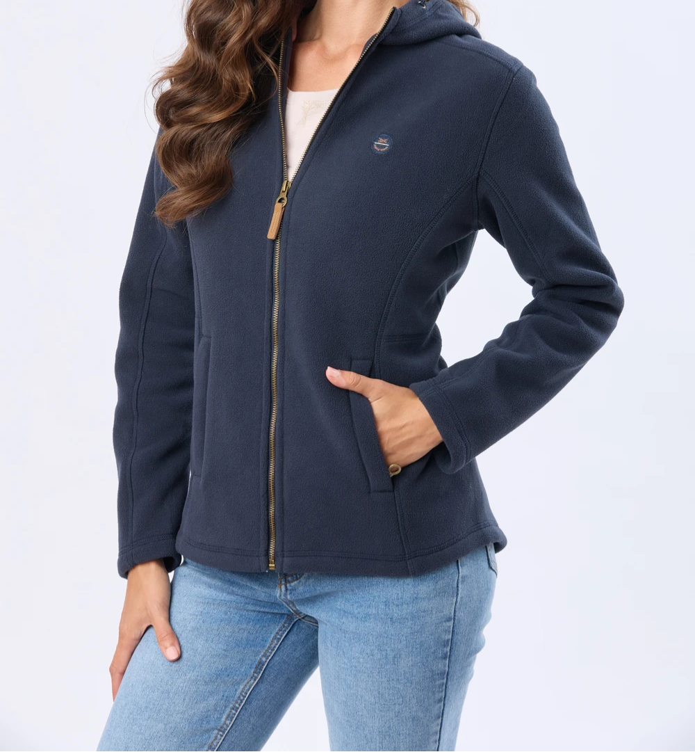 Campera polar con capucha