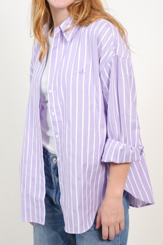 CAMISA OXFORD OVERSIZE RAYADA