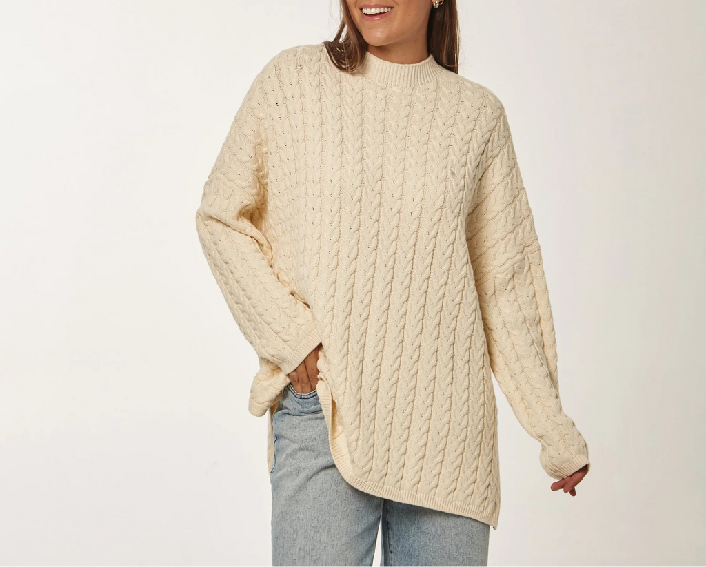 Sweater Trenzado Largo