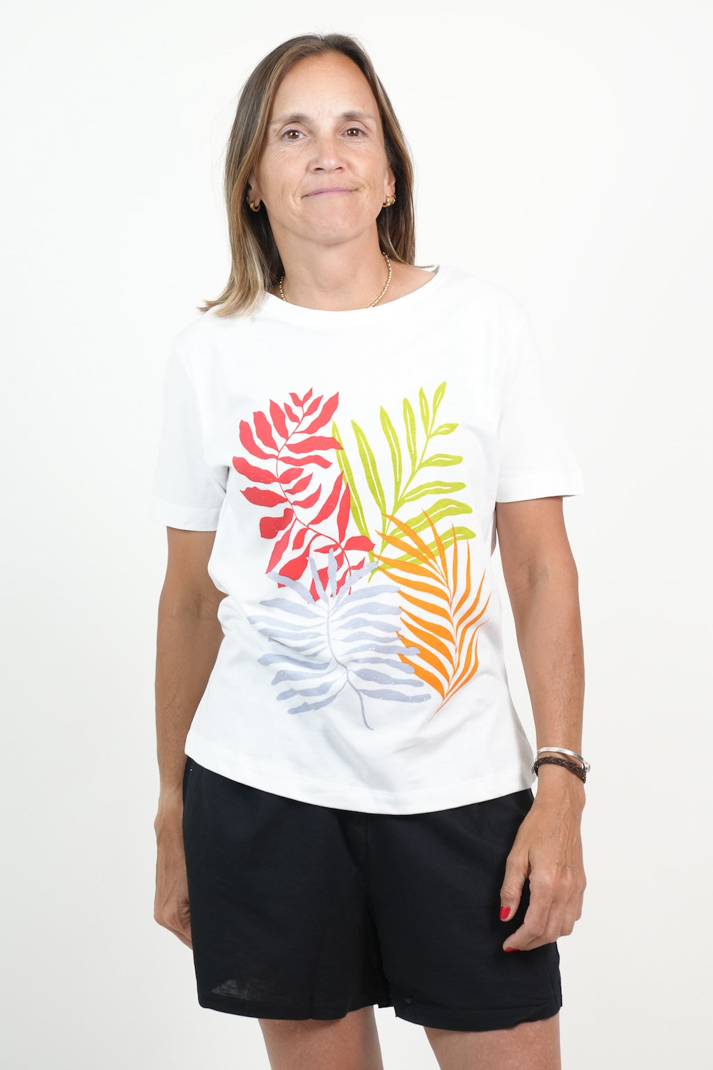 REMERA ESTAMPADA MUJER BLANCO