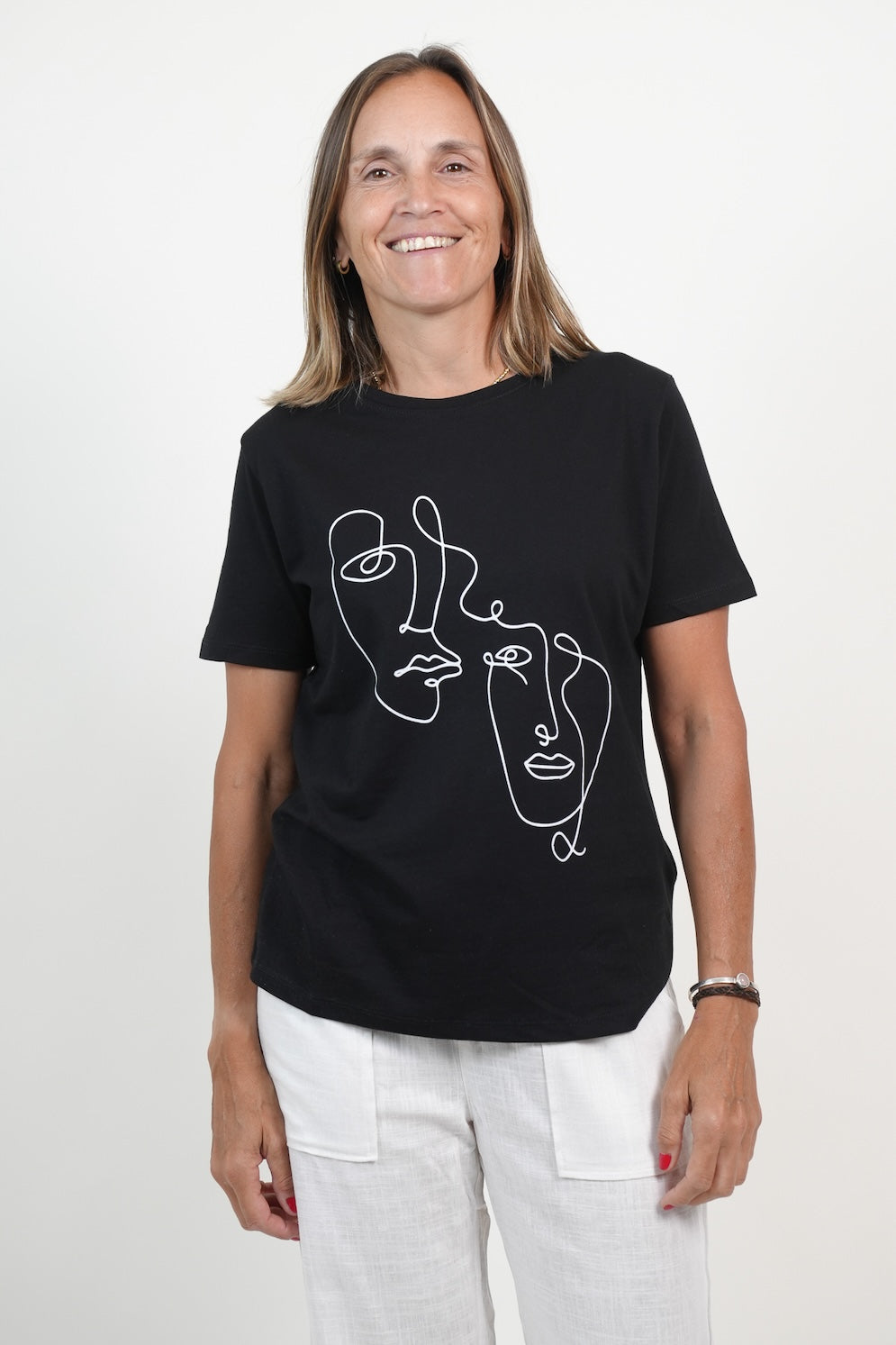 REMERA ESTAMPADA MUJER BLANCO