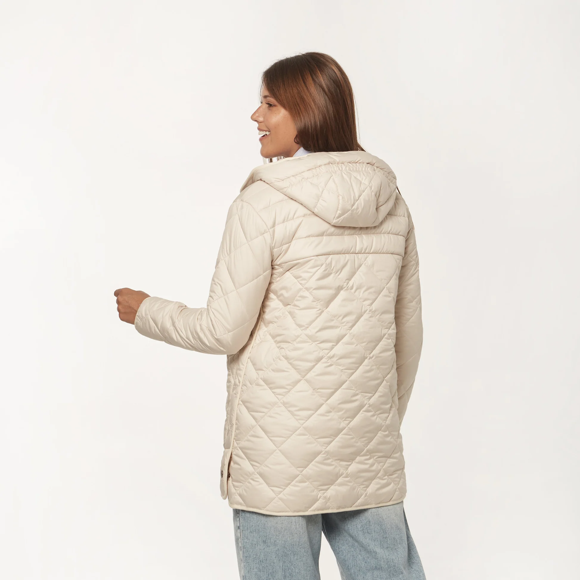 Campera capitoneada larga